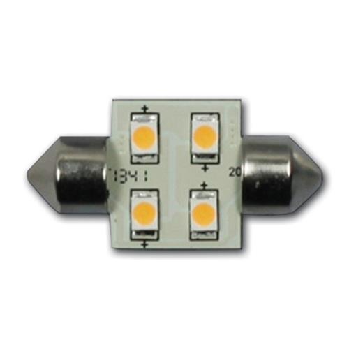 Hollex LED festoon 10-30V 0,7W warm wit 4 LEDS 31mm