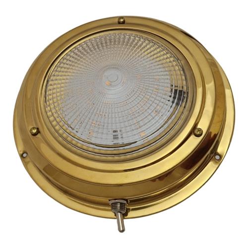 Hollex plafonnière opbouw messing 12V 165mm warm wit LED