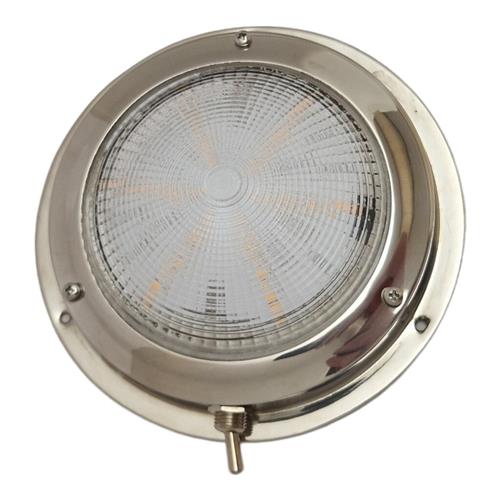Hollex plafonnière opbouw rvs304 12V 140mm ww LED