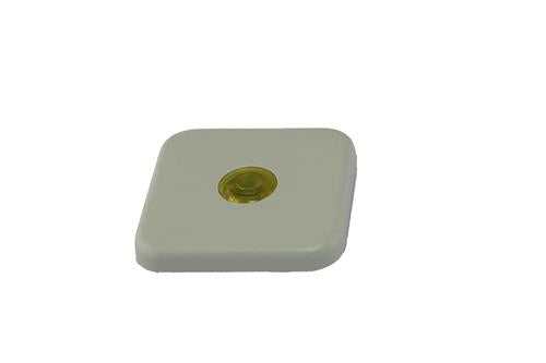 Inprojal cover enkel 2-polig met gele lens ruw/grijs
