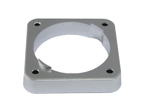 Inprojal afstandsplaat 11mm ruw/zilver matglans