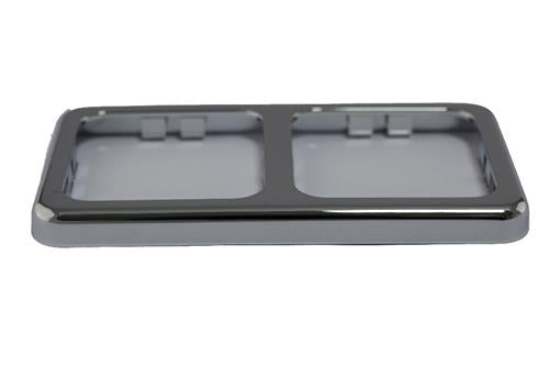 Inprojal afdekraam (2) 60x113mm glad/zilver hoogglans