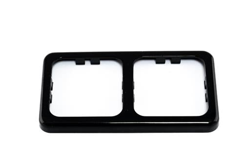 Inprojal afdekraam (2) 60x113mm glad/zwart hoogglans