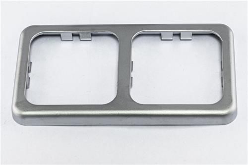 Inprojal afdekraam (2) 60x113mm ruw/zilver matglans