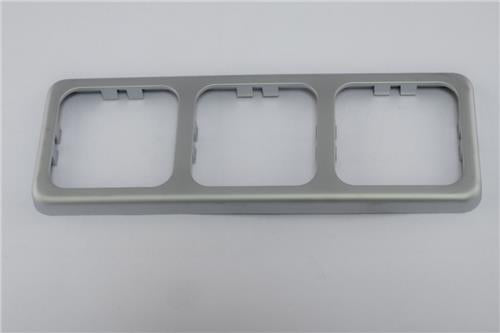 Inprojal afdekraam (3) 60x166mm glad/zilver matglans