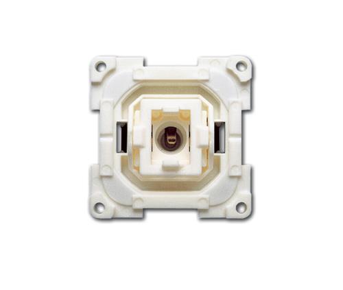 Inprojal drukschakelaar enkel 25mm/wit