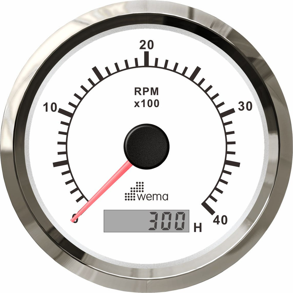 Silver serie Toerenteller 4000/U wit