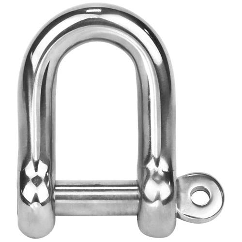 Hollex D-sluiting gesmeed 10mm oogbout met borgpen rvs316