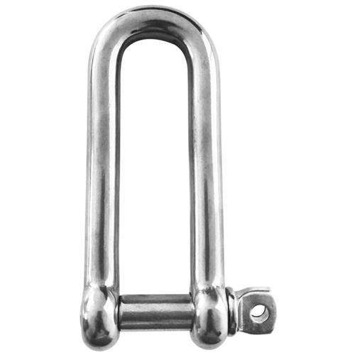 Hollex D-sluiting lang gesmeed 5mm oogbout met schroefdraad rvs316