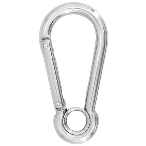 Hollex karabijnhaak 5x50mm met oog rvs316
