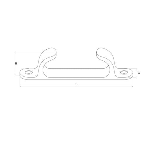 Hollex boegklamp 152mm gepolijst AISI316