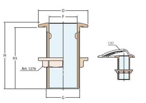 Guidi huiddoorvoer brons 3/4″x180mm