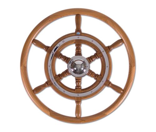 Stazo stuurwiel type 02 teak/chroom 60cm