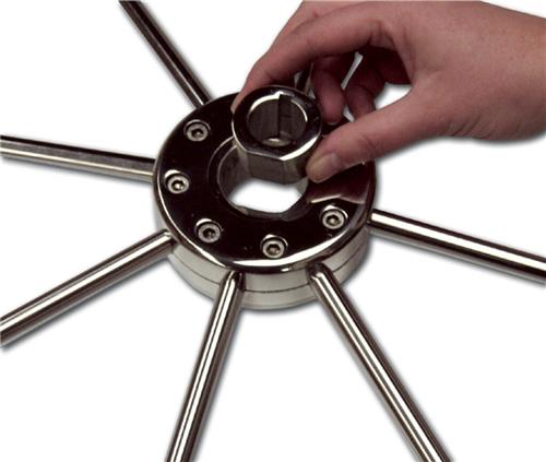 Stazo adapter rvs 25,4x25,4x25/spie 6,3x3,2