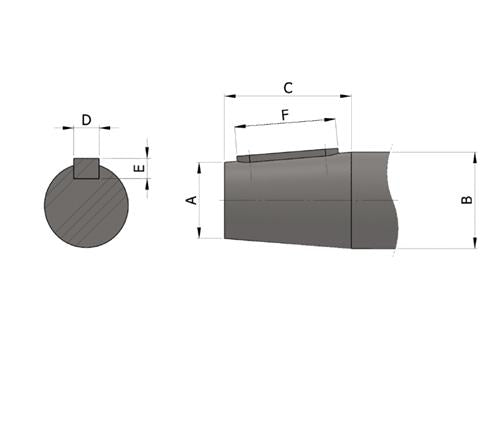 Stazo adapter rvs 25,4x25,4x25/spie 6,3x3,2