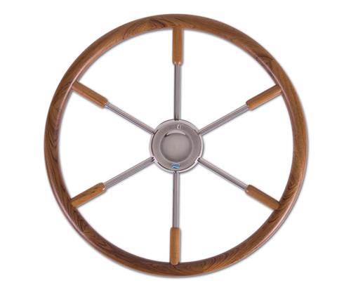 Stazo hoepelstuurwiel type 20 rvs/teak 60cm