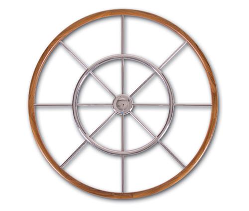 Stazo hoepelstuurwiel type 15 rvs/teak 90cm