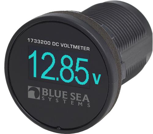 Blue Sea Systems mini OLED DC spanningsmeter 12/24V 29 mm blauw