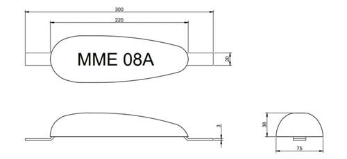 MME huid/roeranode aluminium MME08A