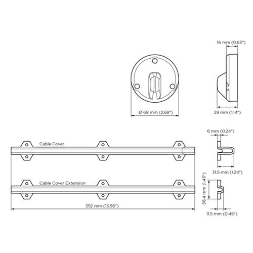 Zipwake kabel cover S kit