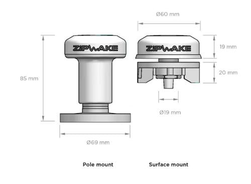 Zipwake GPS unit kabel 5mtr mount kit