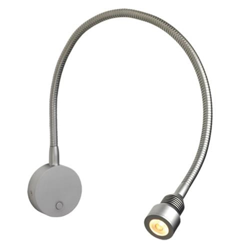 Prebit LED flexlamp 01-1 500mm mat chroom warm wit 11-30V 3W 44° geïntergreerde dimmer