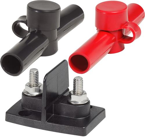 Blue Sea Systems PowerPost dual 2x 5/16 inch stiften met isolatie