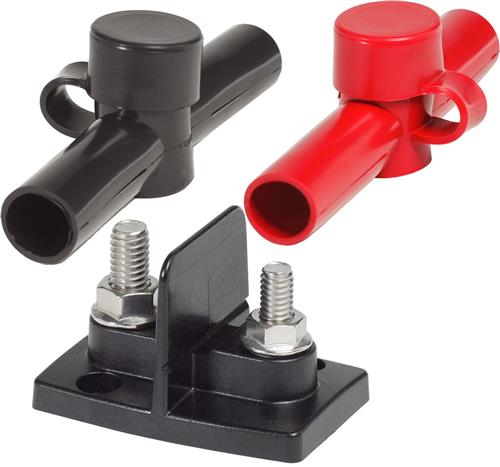 Blue Sea Systems PowerPost dual 1x 5/16 inch 1x 3/8 inch met isolatie