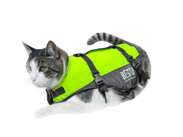 Besto Kattenvest deluxe geel/zwart 7-10 kg