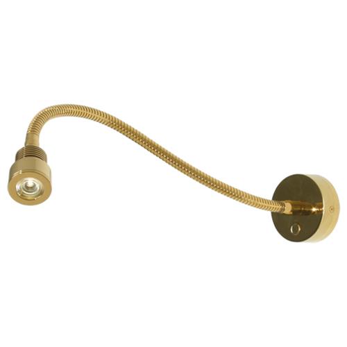 Prebit LED flexlamp 01 500mm glanzend goud warm wit 10-30V 2,7W 44° dimbaar