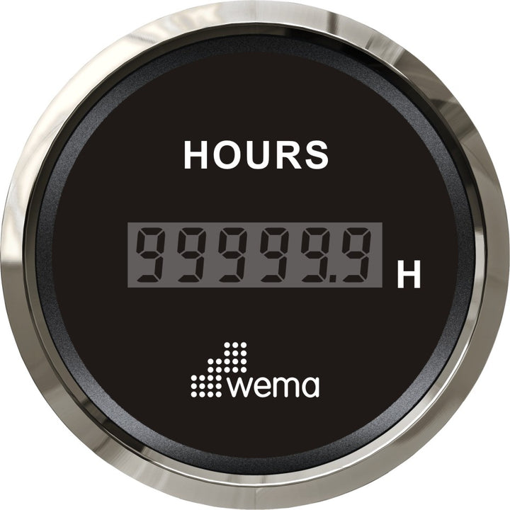 Wema Silver serie urenteller zwart