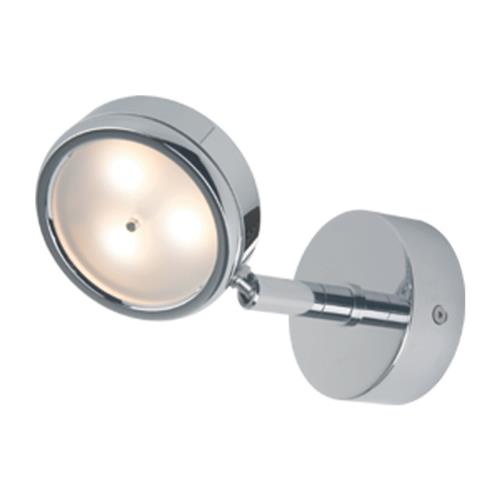 Prebit LED opbouwlamp F5 chroom rood/warm wit 10-30V 3W geïntergreerde dimmer