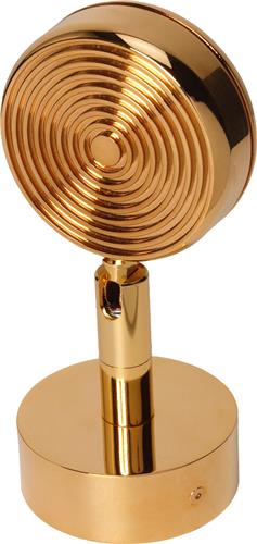 Prebit LED opbouwlamp F5 glanzend goud rood/warm wit 10-30V 3W geïntergreerde dimmer