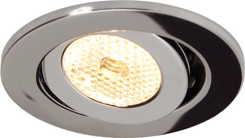 Prebit LED inbouwspot EB02-1 chroom kantelbaar warm wit 25° incl. ballast
