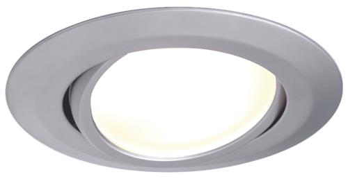 Prebit LED inbouwlamp EB15-1 slave kantelbaar mat chroom warm wit 10-30V 3W