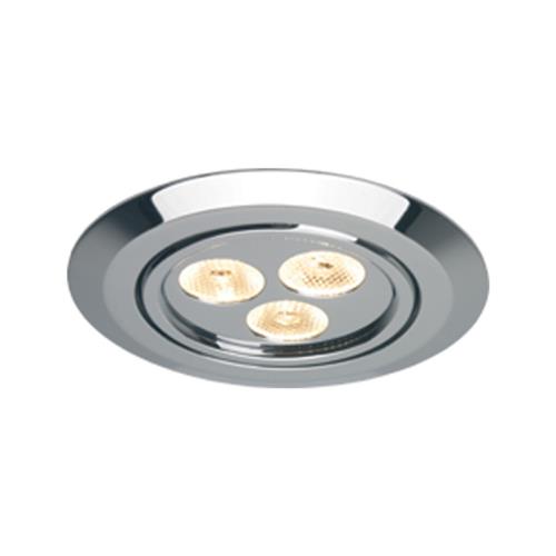 Prebit LED inbouwlamp EB15-1L slave kantelbaar chroom warm wit 10-30V 3W 25°