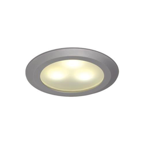 Prebit LED inbouwlamp EB12-2 master mat chroom warm wit 10-30V 3x1W dimbaar 44°
