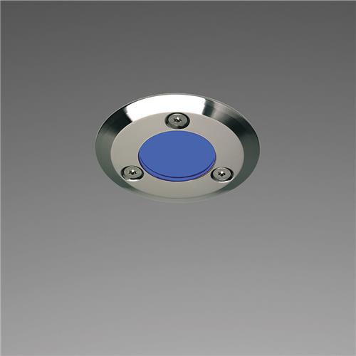 Prebit LED inbouwlamp EB13 rvs 10-30V 1W blauw gekleurd glas