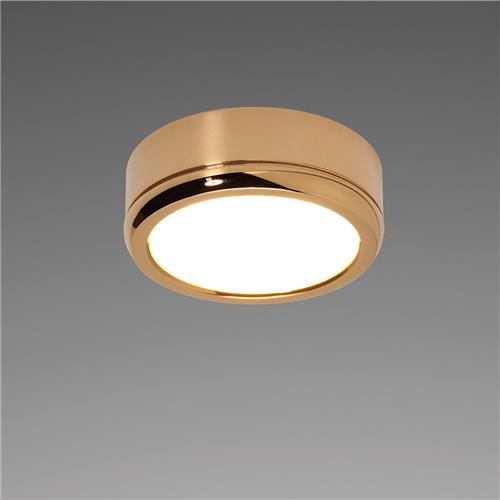 Prebit LED opbouwlamp D1-1 slave glanzend goud warm wit 10-30V 3W