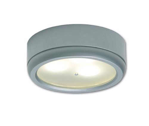 Prebit LED opbouwlamp D1-2 master mat chroom warm wit 10-30V 3W dimbaar