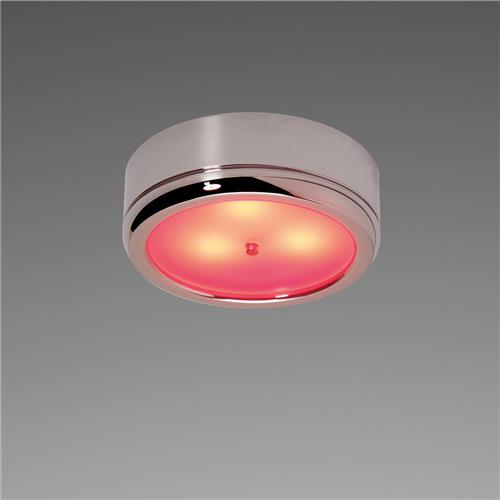 Prebit LED opbouwlamp D1-3 master chroom rood/warm wit 10-30V 3W dimbaar