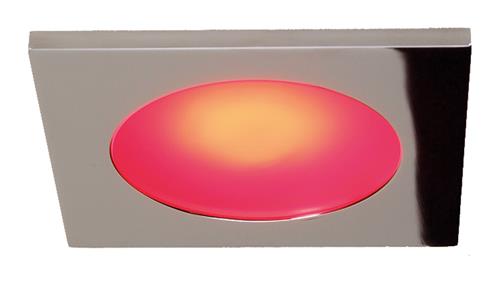 Prebit LED inbouwlamp EBQ12-3 slave chroom rood/warm wit schakelbaar 10-30V 3W