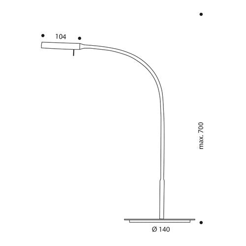 Prebit LED flex tafellamp 07 HV D2W chroom 90-264V