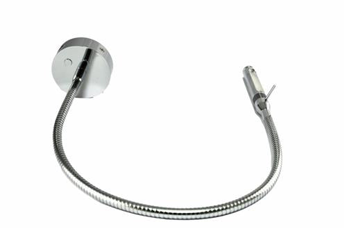 Prebit LED flexlamp 07 500mm D2W met USB-C chroom warm wit 10-30V 3W dimbaar