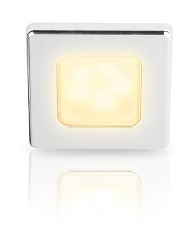 Hella EuroLED 75 inbouwspot vierkant 24V chroom met spread warm wit licht