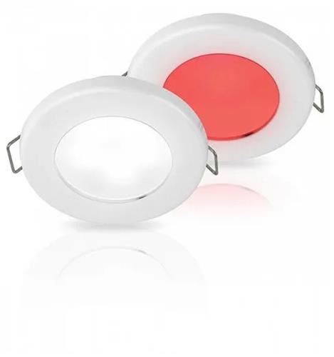 Hella EuroLED 75 inbouwspot 12V wit met wit/rood licht veermontage