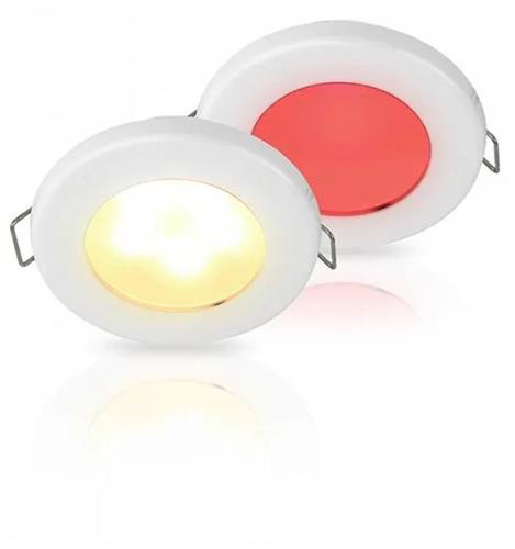 Hella EuroLED 75 inbouwspot 12V wit met warm wit/rood licht veermontage