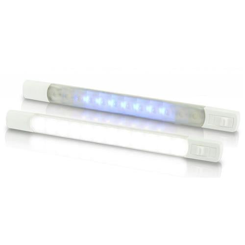 Hella opbouw LED strip met schakelaar 12V wit/blauw
