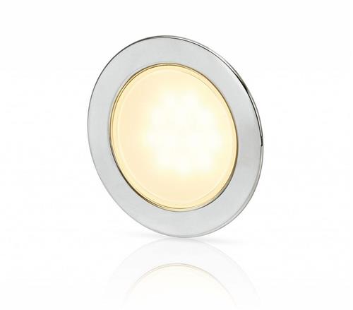 Down light EuroLED 95 rond rvs met warm wit licht veerbevestiging
