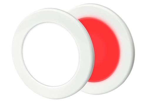 Down light EuroLED 95 rond wit met rood/wit licht schroefbevestiging